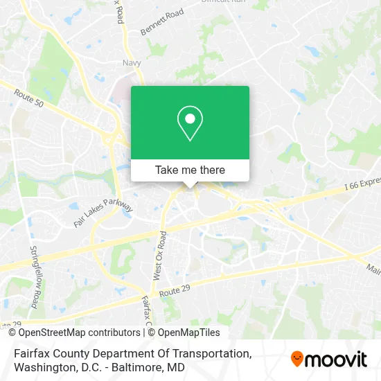 Fairfax County Department Of Transportation map