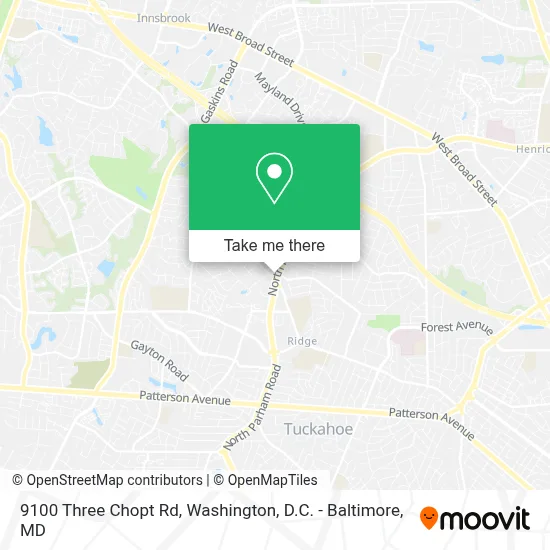 9100 Three Chopt Rd map