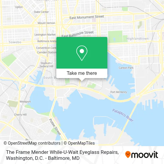 The Frame Mender While-U-Wait Eyeglass Repairs map