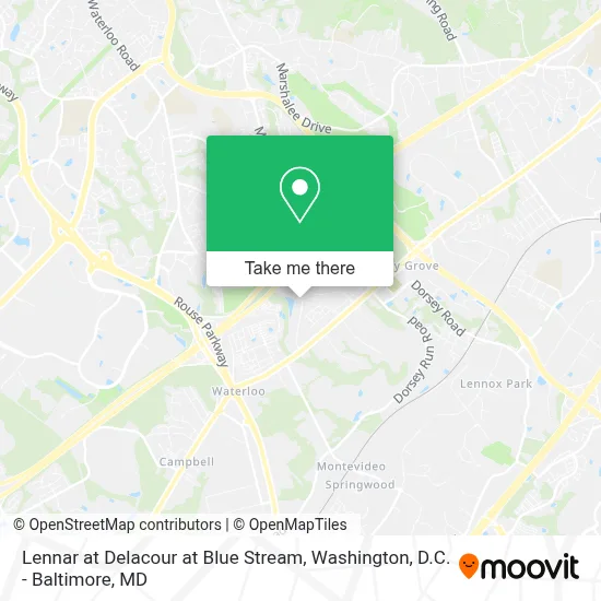 Lennar at Delacour at Blue Stream map