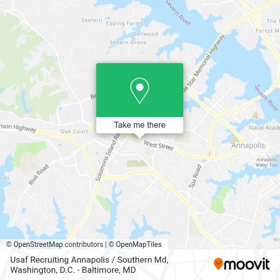 Usaf Recruiting Annapolis / Southern Md map