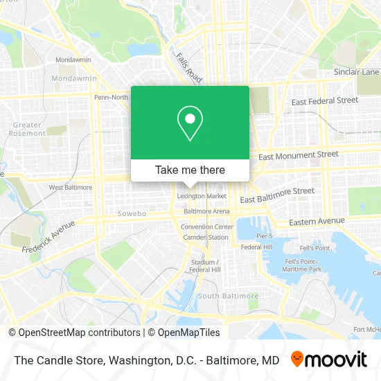 The Candle Store map