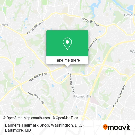 Banner's Hallmark Shop map