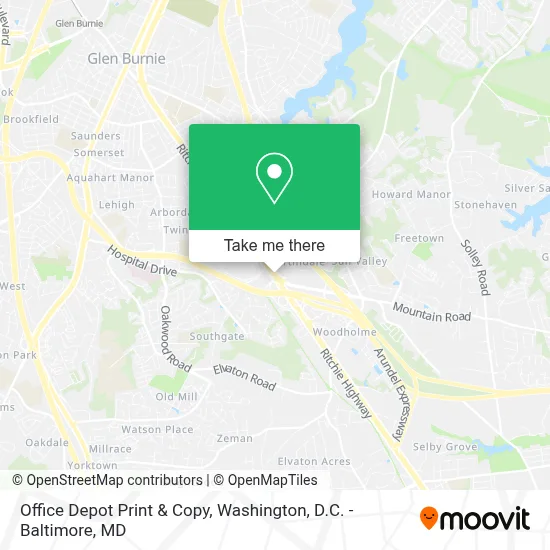 Office Depot Print & Copy map