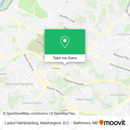 Ladyd Hairbraiding map