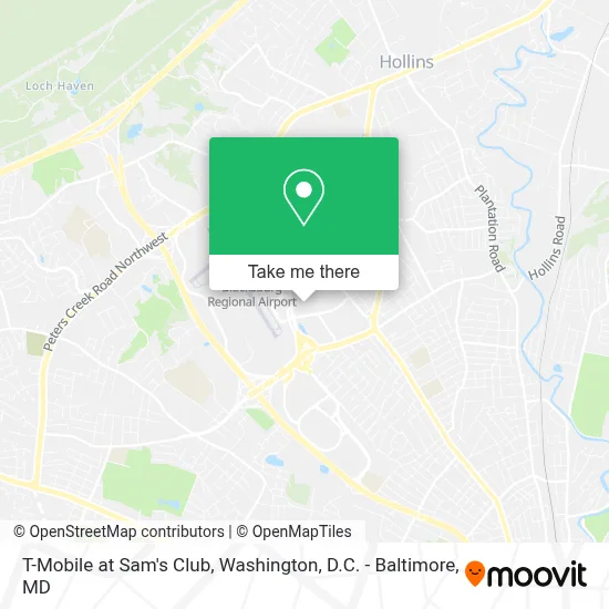 T-Mobile at Sam's Club map