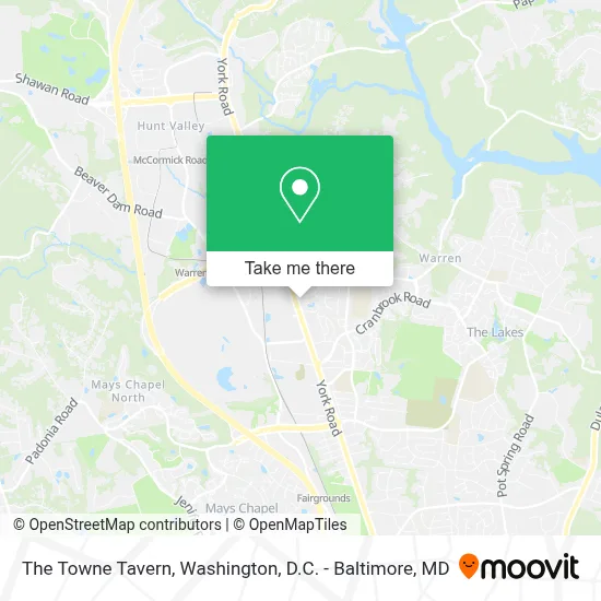 The Towne Tavern map