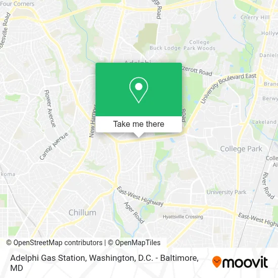 Adelphi Gas Station map