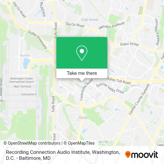 Recording Connection Audio Institute map