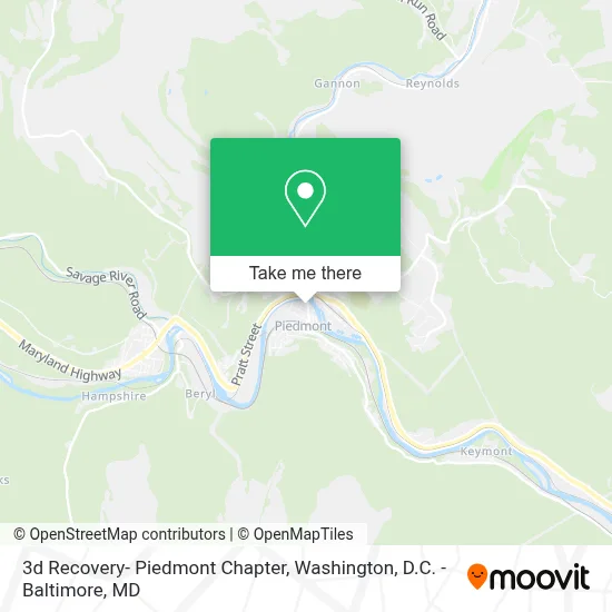 3d Recovery- Piedmont Chapter map