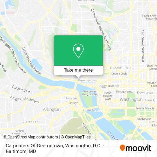Carpenters Of Georgetown map