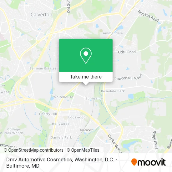 Dmv Automotive Cosmetics map