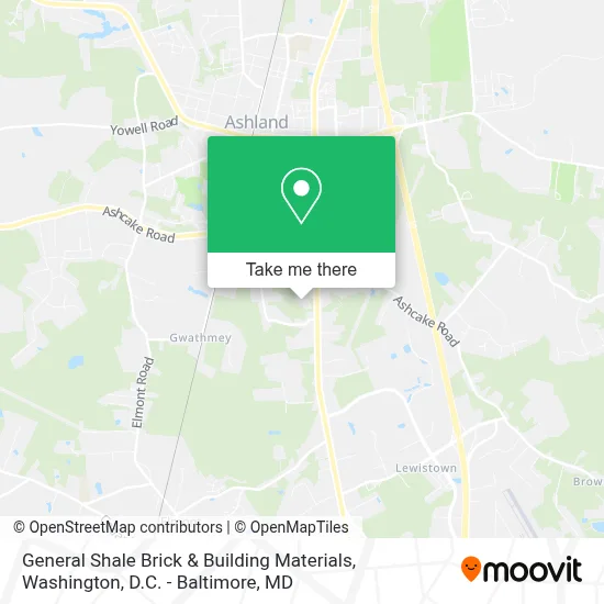 General Shale Brick & Building Materials map