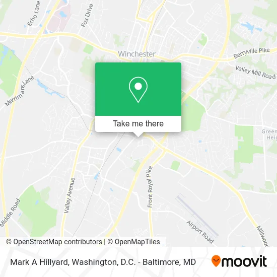 Mark A Hillyard map