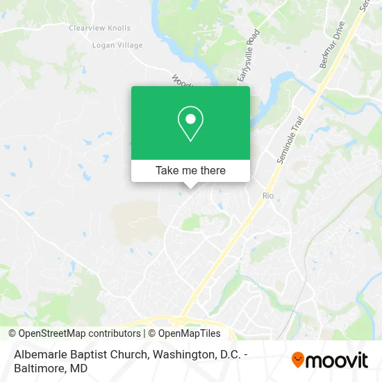 Albemarle Baptist Church map