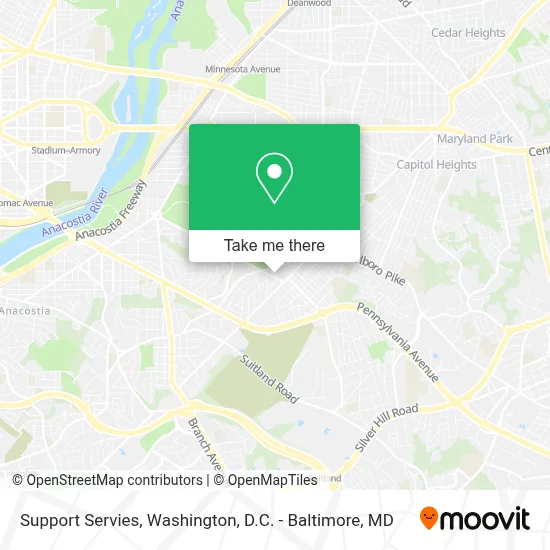 Support Servies map
