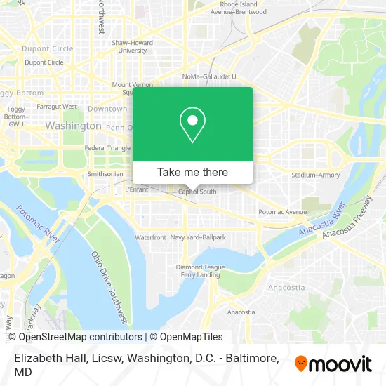 Elizabeth Hall, Licsw map