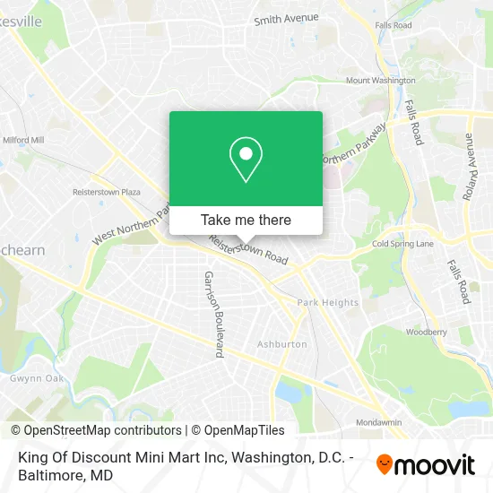 King Of Discount Mini Mart Inc map