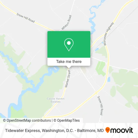 Tidewater Express map