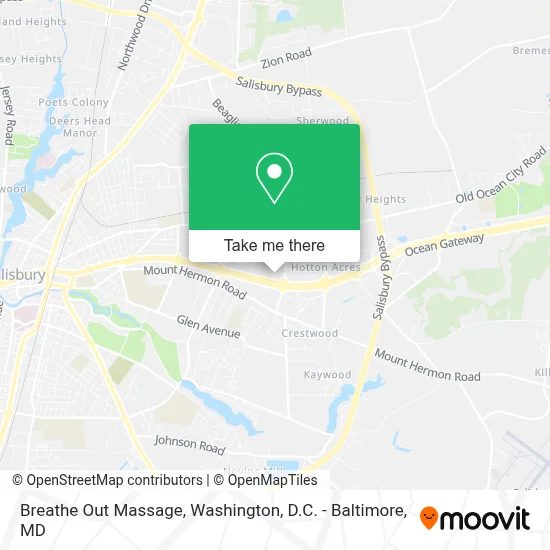 Breathe Out Massage map