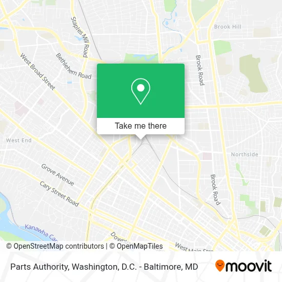 Parts Authority map