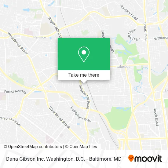 Dana Gibson Inc map
