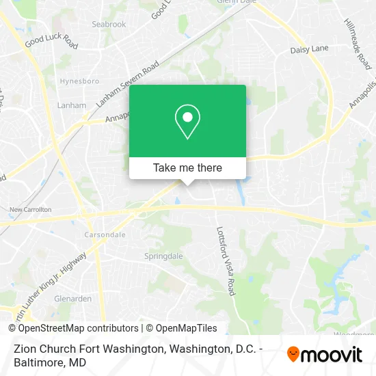 Zion Church Fort Washington map