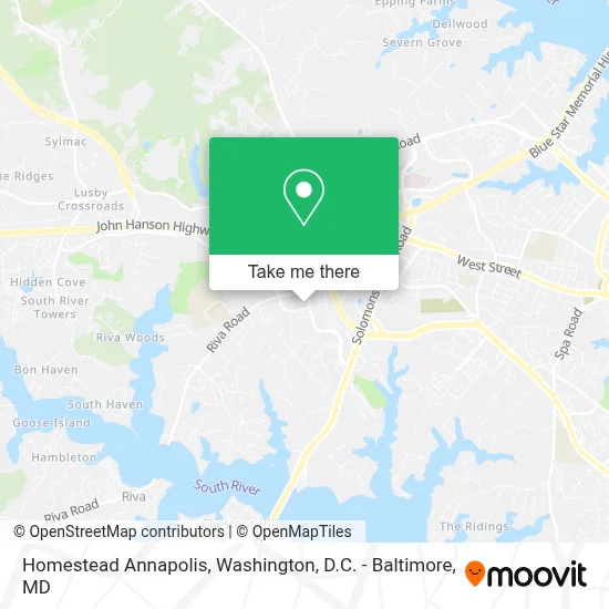 Homestead Annapolis map