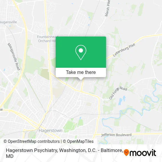 Hagerstown Psychiatry map