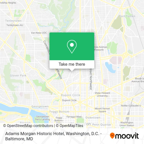 Adams Morgan Historic Hotel map