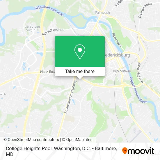 College Heights Pool map