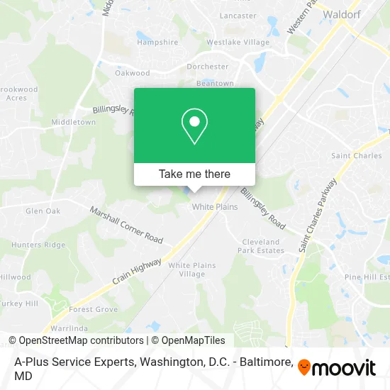 A-Plus Service Experts map