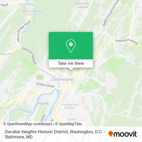 Decatur Heights Historic District map