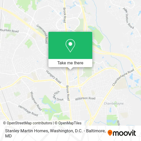 Stanley Martin Homes map