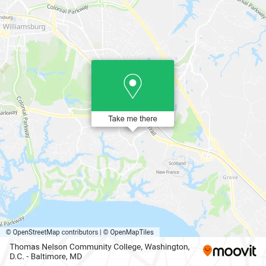 Thomas Nelson Community College map