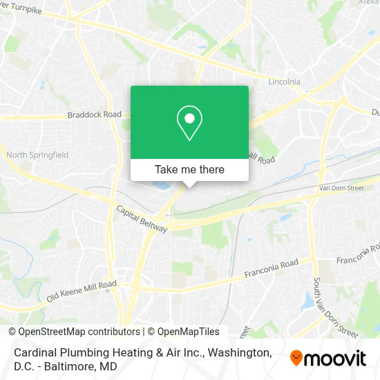 Cardinal Plumbing Heating & Air Inc. map
