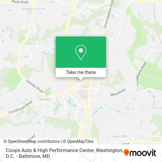 Coops Auto & High Performance Center map