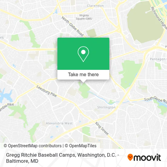 Gregg Ritchie Baseball Camps map