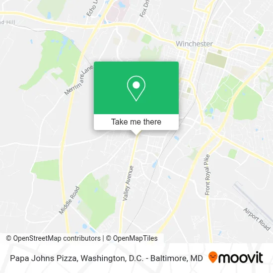 Papa Johns Pizza map