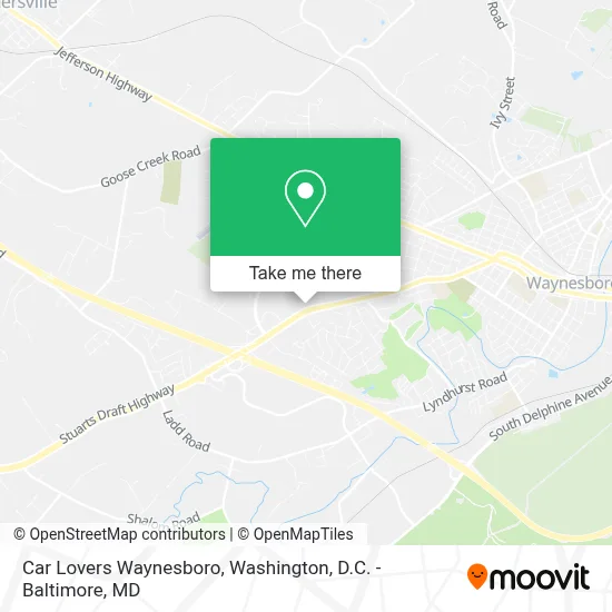 Car Lovers Waynesboro map
