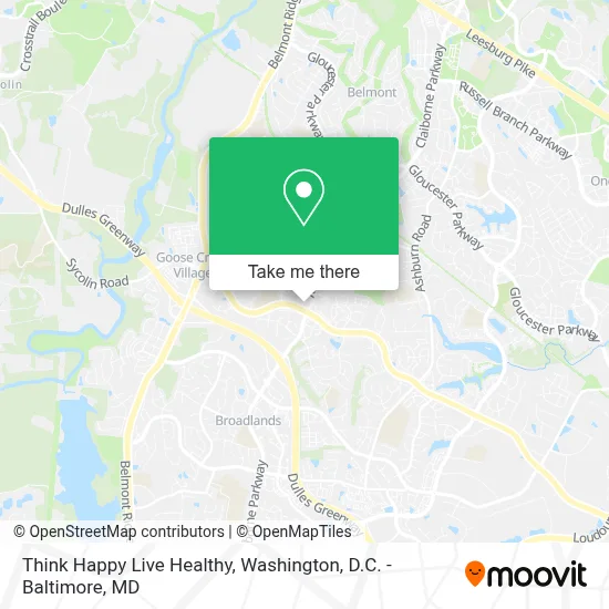 Think Happy Live Healthy map