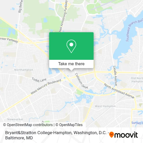Bryant&Stratton College-Hampton map