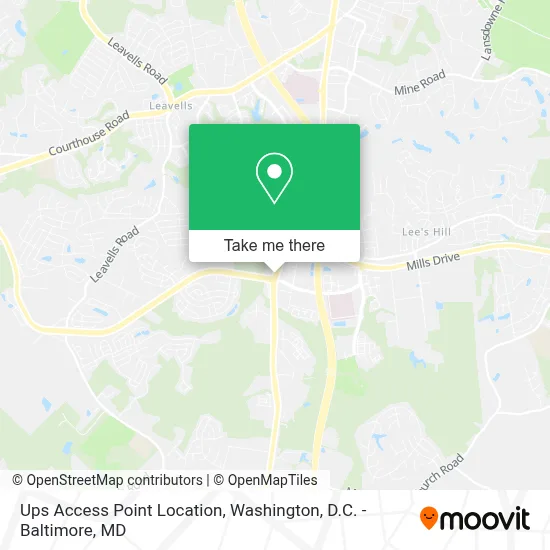 Ups Access Point Location map