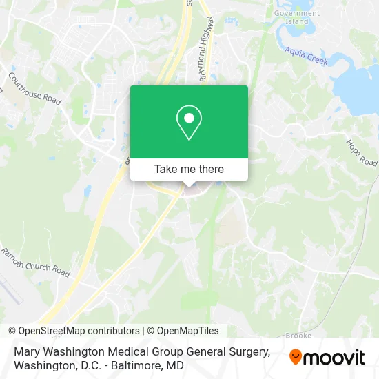 Mary Washington Medical Group General Surgery map