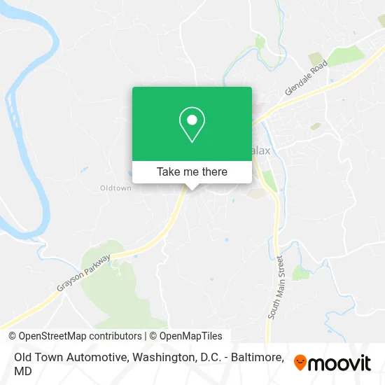 Old Town Automotive map