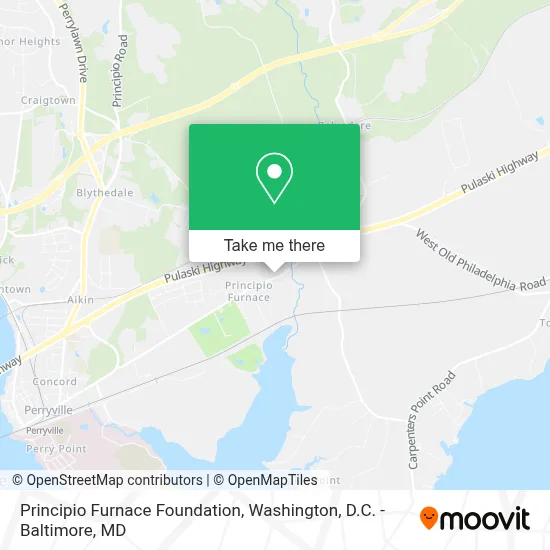 Principio Furnace Foundation map