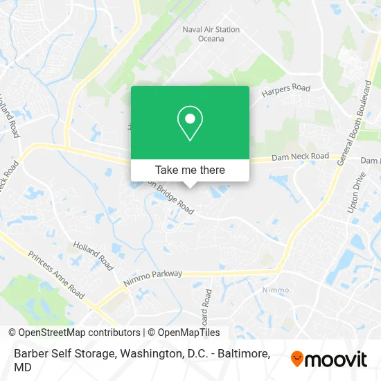 Barber Self Storage map