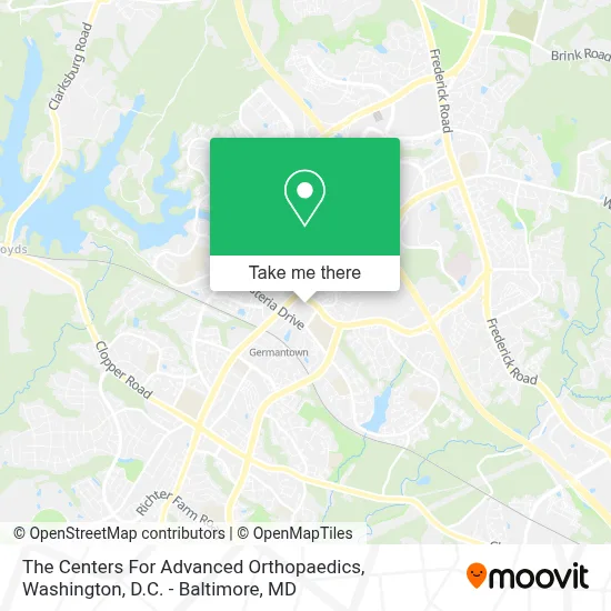 The Centers For Advanced Orthopaedics map