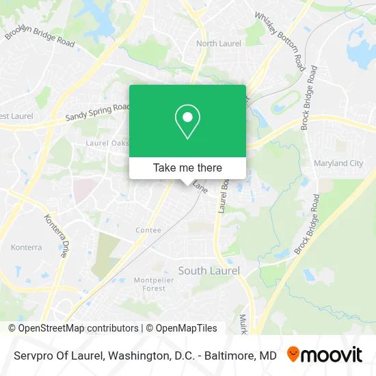 Servpro Of Laurel map