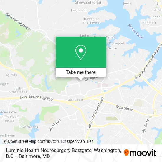 Luminis Health Neurosurgery Bestgate map